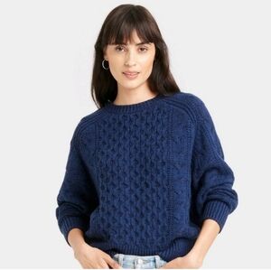 Universal Thread Navy Cable Knit Sweater